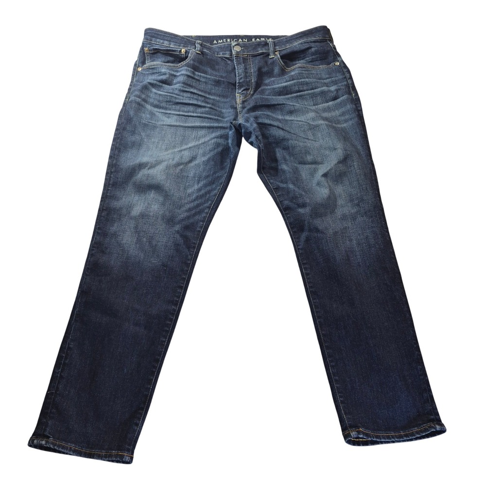 American Eagle Athletic AirFlex+ Mens 38x30 Big & Tall Dark Wash Denim Jeans